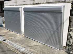 のガレージシャッター ガレージシャッタークワトロ 手動式 外部付タイプ 施工例