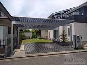 のカーポート エフルージュ ツイン50 積雪〜50cm対応/梁延長2本 施工例