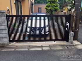 カーゲート エススライドC型 片引き 電動タイプ 施工例