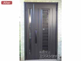 の玄関ドア リシェント 玄関ドア3 アルミ仕様 手動 親子仕様(ランマ無)R C83N型 施工例