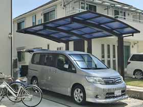 のカーポート レイナポートグラン50 積雪〜50cm対応 ※柱3本 施工例