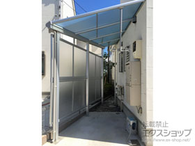 のテラス屋根 ヴェクターテラス F型 テラスタイプ 単体 積雪〜20cm対応 *前面台形納まり 施工例