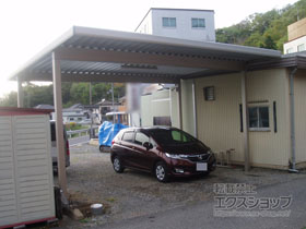 のカーポート ジーポートneo Aタイプ 2台用 4本柱 積雪〜100cm対応 施工例