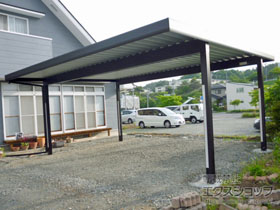 のカーポート レオンポートneo 角柱2台用 積雪〜50cm対応 施工例