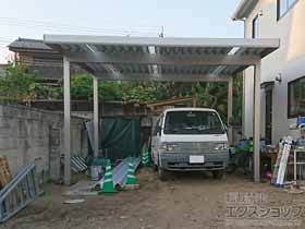 のカーポート レオンポートneo 角柱2台用 積雪〜50cm対応 施工例