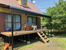 のテラス屋根 ヴェクターテラス R型 テラスタイプ 単体 積雪〜20cm対応 施工例