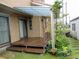 のテラス屋根 ヴェクターテラス F型 テラスタイプ 単体 積雪〜20cm対応 施工例