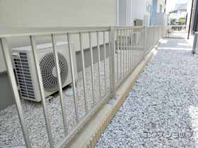 のフェンス・柵 ミエッタフェンス 防犯たて格子タイプ 自由柱施工 施工例