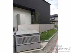のフェンス・柵 ミエーネフェンス 目隠しルーバータイプ 自由柱タイプ 施工例