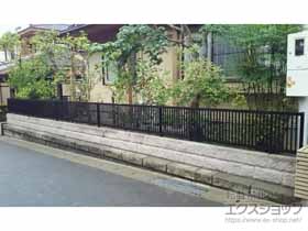 のフェンス・柵 PPA4型 自由支柱仕様 施工例