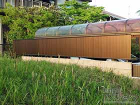 のフェンス・柵 シンプレオフェンス6型 たて目隠し 自由柱施工 施工例