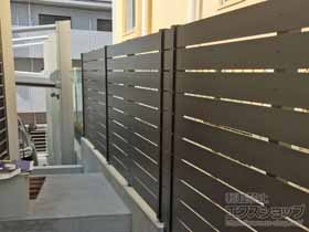 のフェンス・柵 アーバンフェンス 10段横張り 隙間10mm 施工例