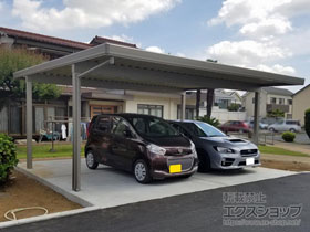のカーポート テリオスポートIII 1500 2台用 角柱4本柱 積雪〜50cm対応 施工例