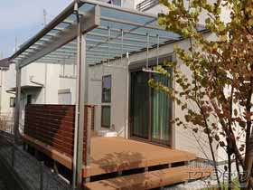 のテラス屋根 ヴェクターテラス F型 テラスタイプ 単体 積雪〜20cm対応 施工例