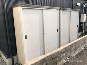 の物置・屋外倉庫 エポミニ 断熱構造 1800×510×1910 YMEM-1805H-DB 施工例