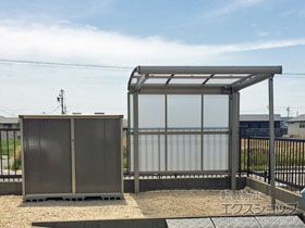 のサイクルポート・駐輪場 フーゴAミニ (アーチスタイル) 積雪〜20cm対応 施工例