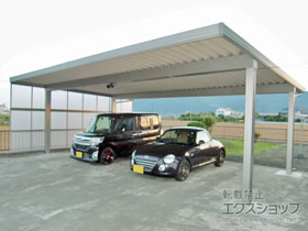 のカーポート テリオスポートIII 1500 3台用 角柱4本柱 積雪〜50cm対応 施工例