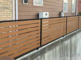 のフェンス・柵 モクアルフェンス 横板タイプ 自由柱施工 施工例
