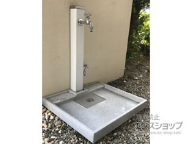 愛知県小牧市のユニソン Unison 立水栓 ガーデンシンク施工例 スプレスタンド70 蛇口2個セット 1