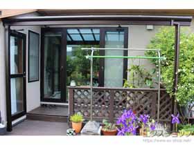 のテラス屋根 〉レボリューZ F型 積雪100cm対応 テラスタイプ 単体 施工例