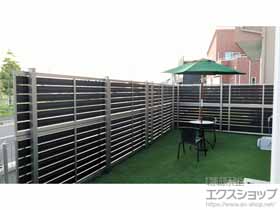 のフェンス・柵 セレビューフェンス RP3型 2段柱[控え柱なし・60角] 施工例