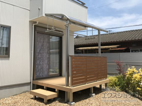 のテラス屋根 ヴェクターテラス R型 テラスタイプ 単体 積雪〜20cm対応 施工例