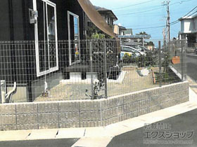 のフェンス・柵 イーネットフェンス1F型 自由柱タイプ 施工例