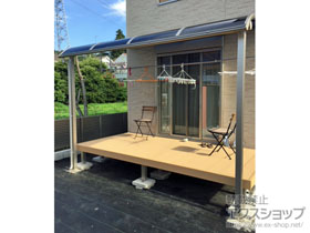 のテラス屋根 ヴェクターテラス R型 テラスタイプ 単体 積雪〜20cm対応 施工例