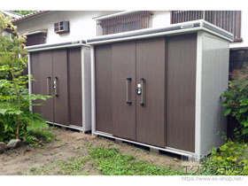 の物置・屋外倉庫 エルモ 積雪型 2570×1170×2121 LMDS-2511-DW 施工例