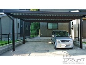 のカーポート レオンポートneo 2台用 角柱4本仕様 積雪〜50cm対応 施工例