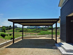 のカーポート テリオスポートIII 2台用 角柱4本 積雪〜50cm対応 施工例