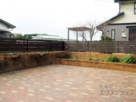 のフェンス・柵 モクアルフェンス 横板タイプ 自由柱施工 施工例