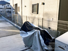 のフェンス・柵 ハイグリッドフェンスN8型 フリーポールタイプ 施工例