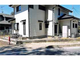 のフェンス・柵 ハイグリッドフェンスUF8型 フリーポールタイプ 施工例