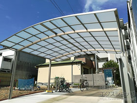 のカーポート ネスカR (ラウンドスタイル) ワイド 積雪〜20cm対応 施工例