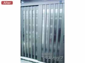 の玄関ドア リシェント玄関引戸 SG仕様 2枚建戸 ランマ付 55型（縦通し） 施工例