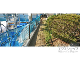 のフェンス・柵 イーネットフェンス1F型 自由柱施工 施工例
