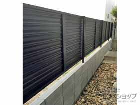 のフェンス・柵 ミエーネフェンス 目隠しルーバータイプ 自由柱施工 施工例
