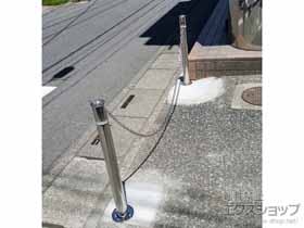 のフェンス・柵 ポールBP チェーン内蔵型 上下式 バリアフリー仕様 施工例