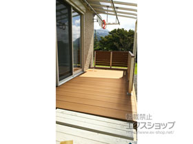 のウッドデッキ リウッドデッキ 200＋ルシアスデッキフェンス　A01型 施工例