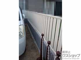 のフェンス・柵 シンプレオフェンスST1型 縦スリット 自由柱施工 施工例