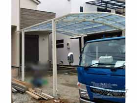 のカーポート ネスカR (ラウンドスタイル) ワイド 積雪〜20cm対応 施工例