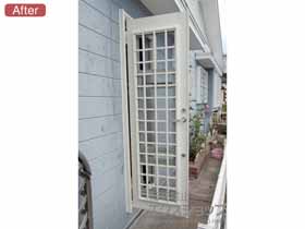 の玄関ドア リシェント 勝手口ドア PG仕様 ランマ無L A型 施工例