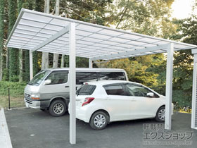 のカーポート エフルージュ ツイン 積雪〜20cm対応 施工例