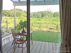 のウッドデッキ 樹ら楽ステージ 木彫 施工例