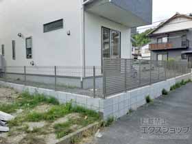 のフェンス・柵 ライシスフェンス 3型 太横桟 フリーポールタイプ 施工例