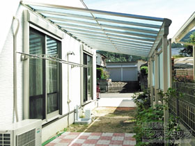 のテラス屋根 ヴェクターテラス F型 テラスタイプ 単体 積雪〜20cm対応 施工例