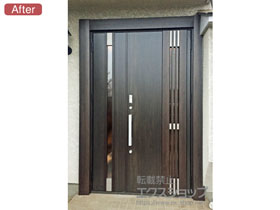 の玄関ドア リシェント玄関ドア3 断熱K4仕様 親子仕様(ランマ無)R M83型 ※タッチキー(キー付リモコン)仕様 施工例