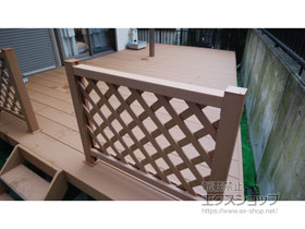 のウッドデッキ リウッドデッキ 200＋ リウッド ステップ5型 ステップSタイプ（2段）×1セット 施工例