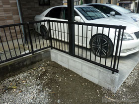 のフェンス・柵 ハイサモア フリーポールタイプ 施工例